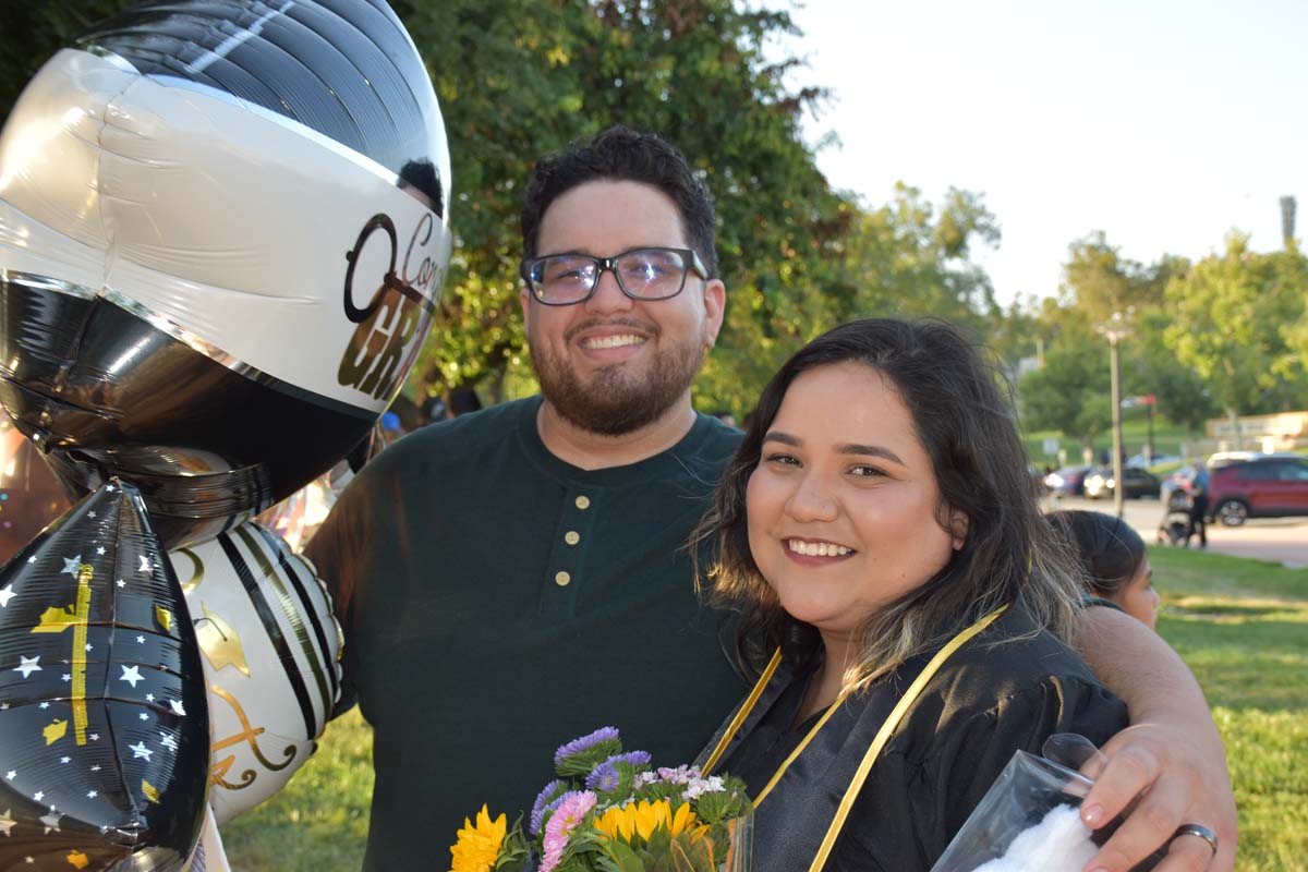 People enjoying Commencement