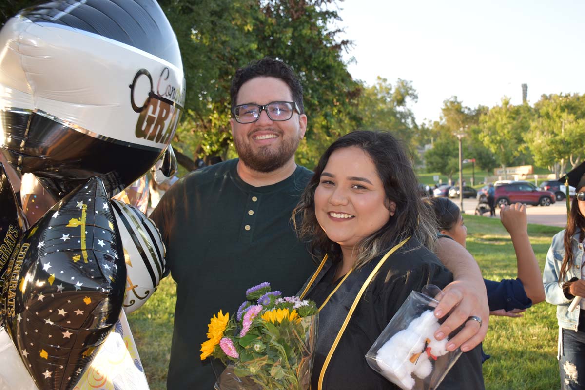 People enjoying Commencement