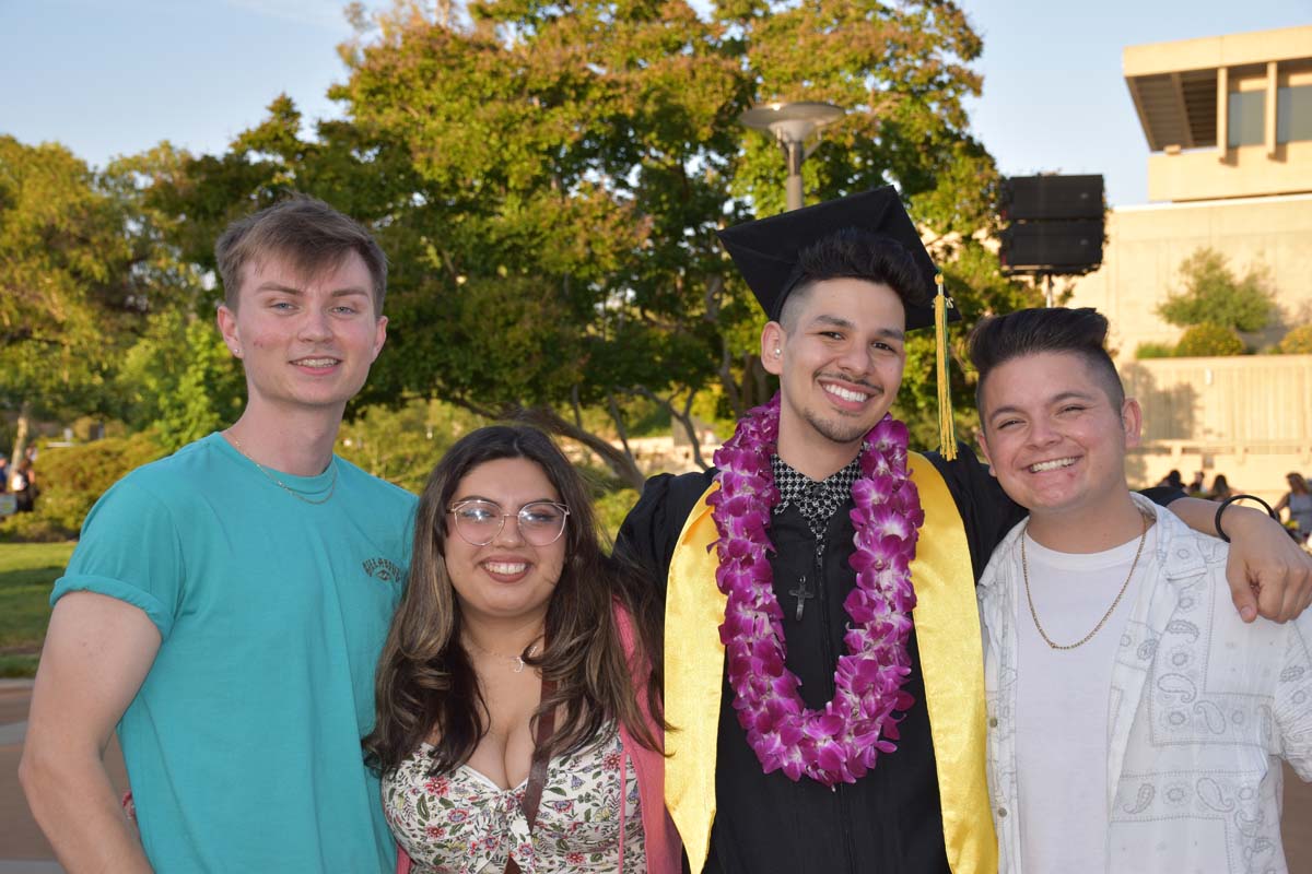 People enjoying Commencement