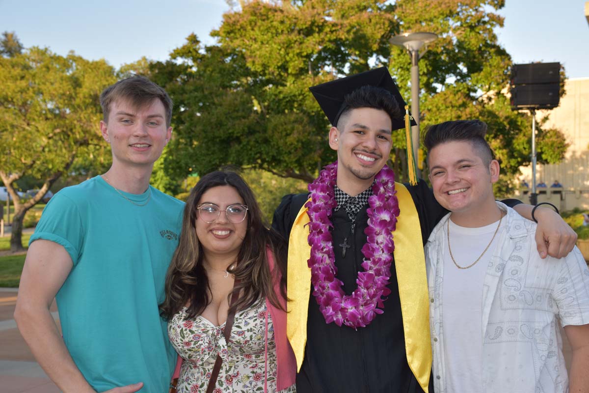 People enjoying Commencement