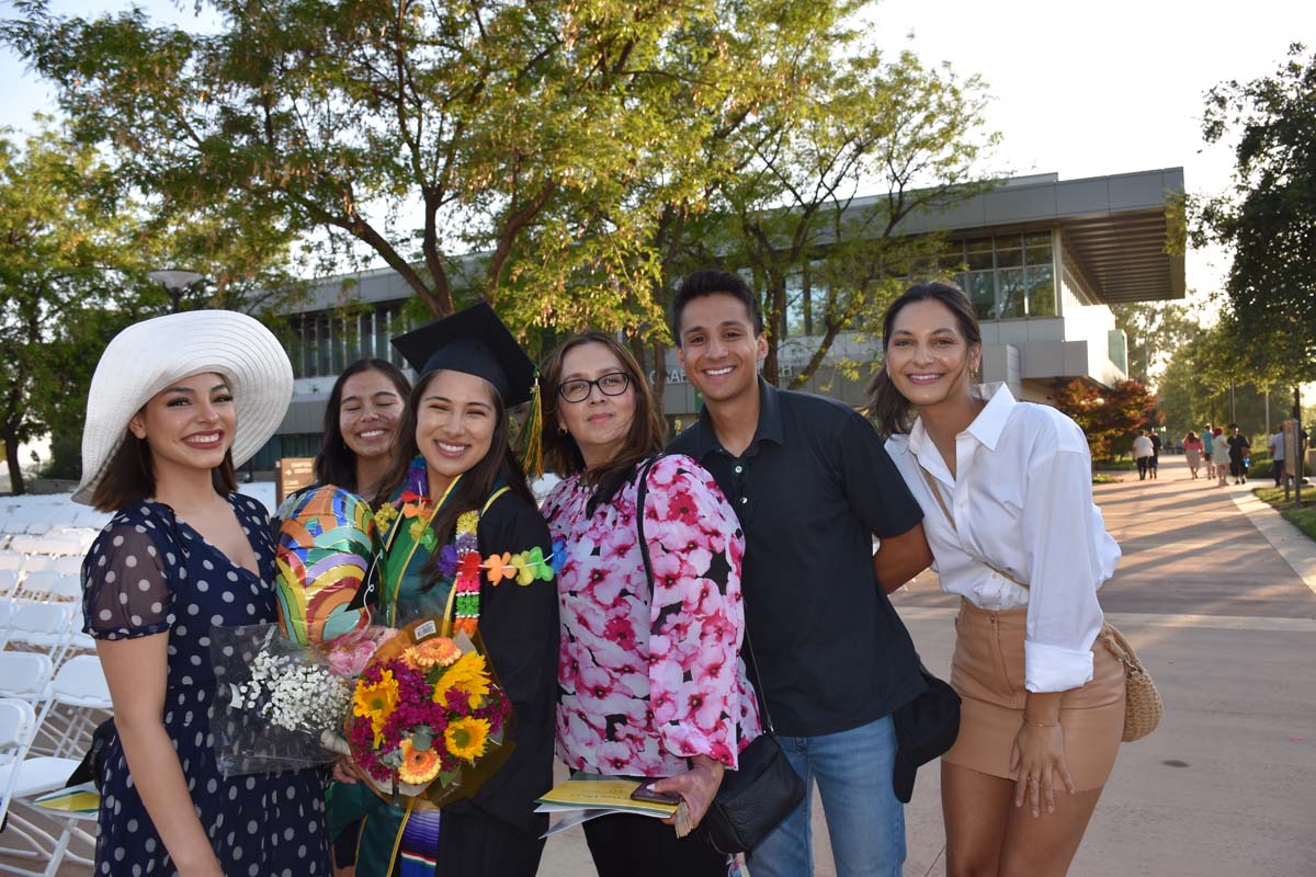 People enjoying Commencement