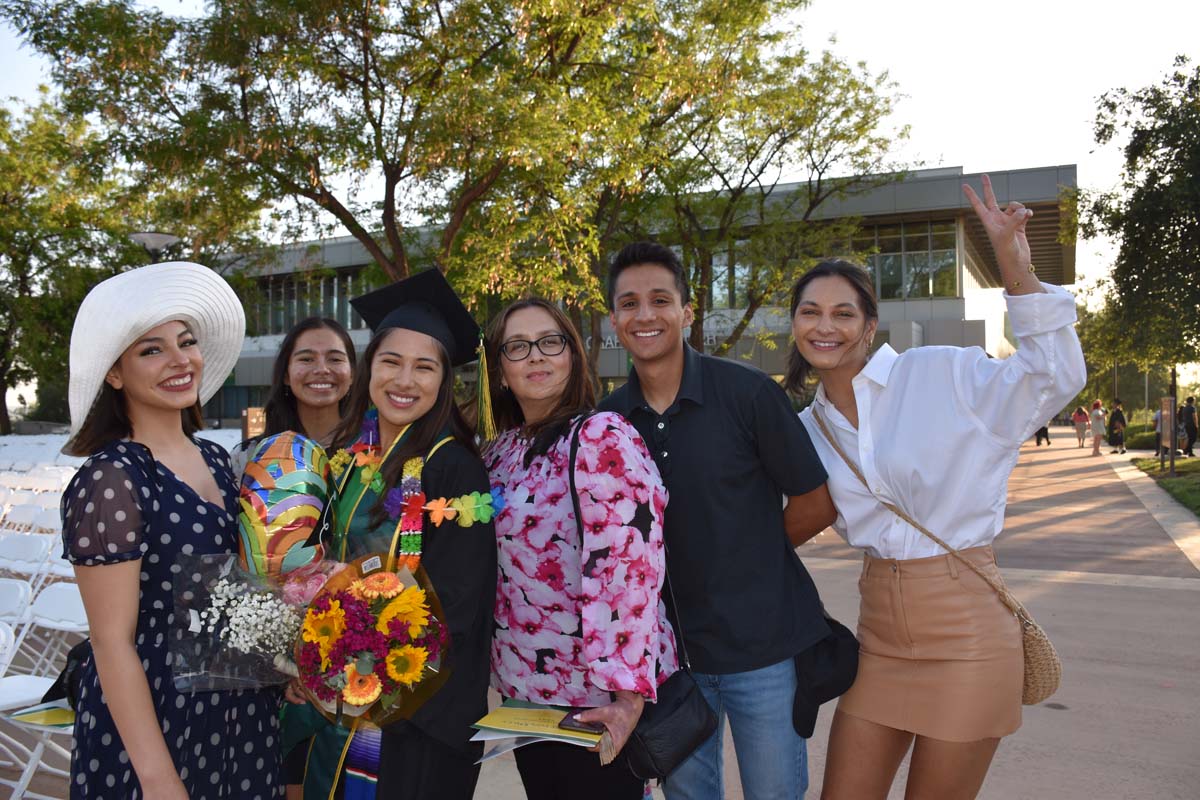 People enjoying Commencement