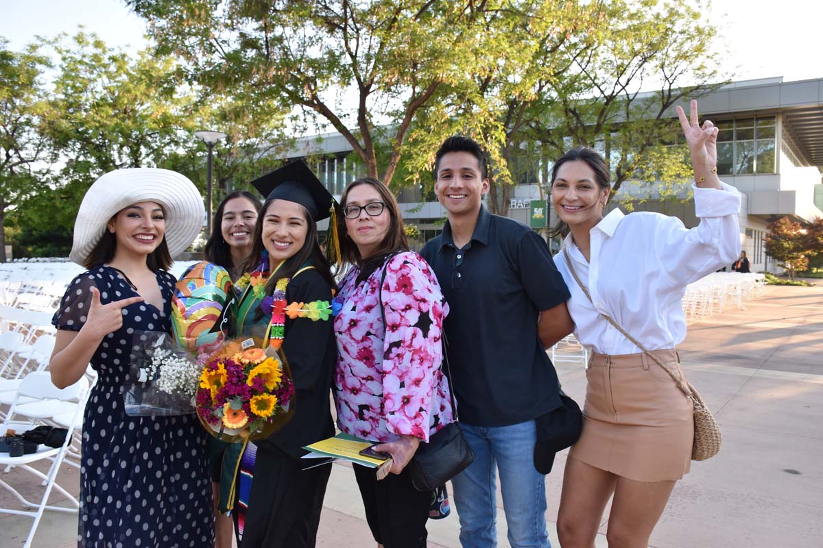 People enjoying Commencement