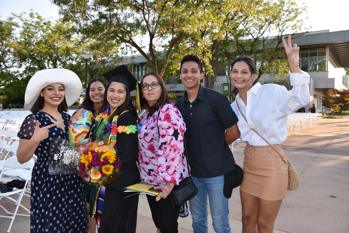 People enjoying Commencement