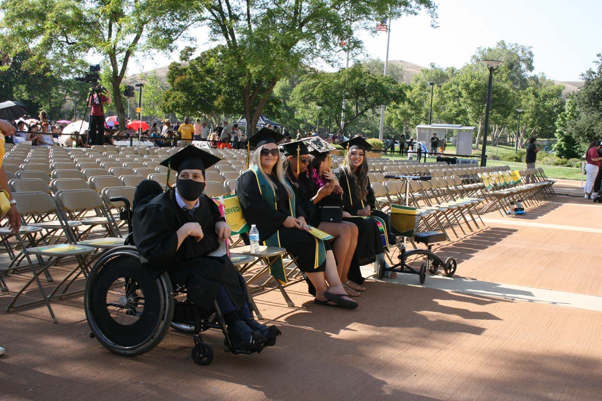 People enjoying Commencement