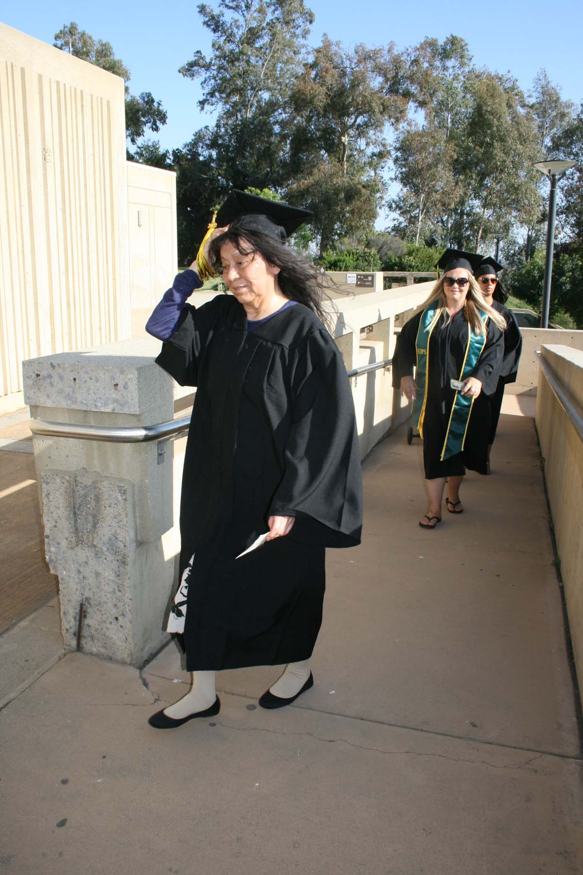 People enjoying Commencement