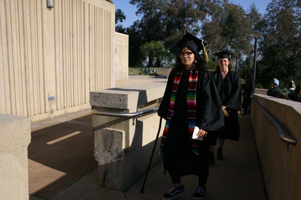 People enjoying Commencement