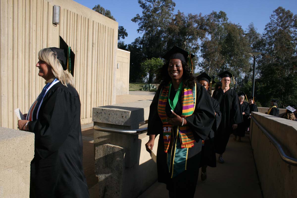 People enjoying Commencement