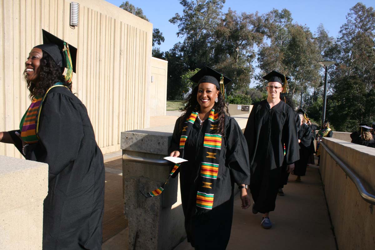 People enjoying Commencement