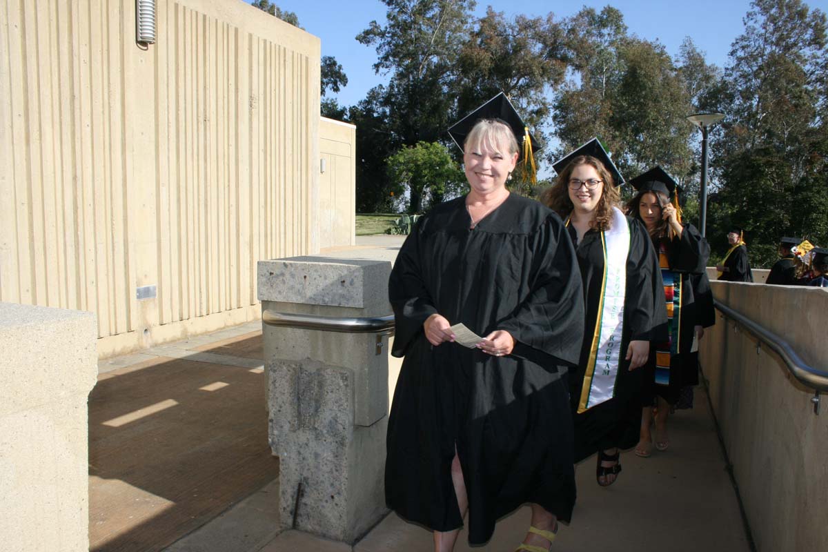 People enjoying Commencement