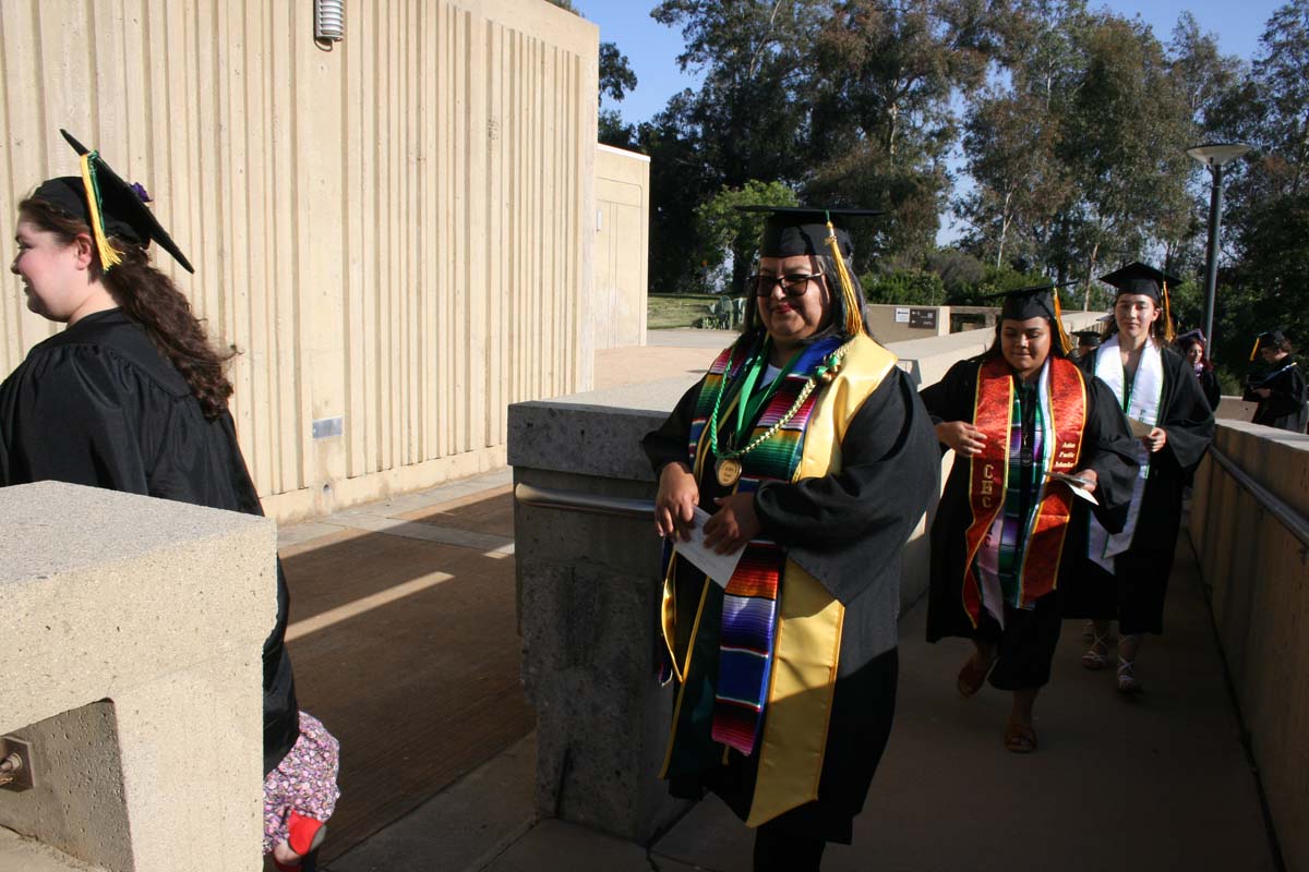 People enjoying Commencement