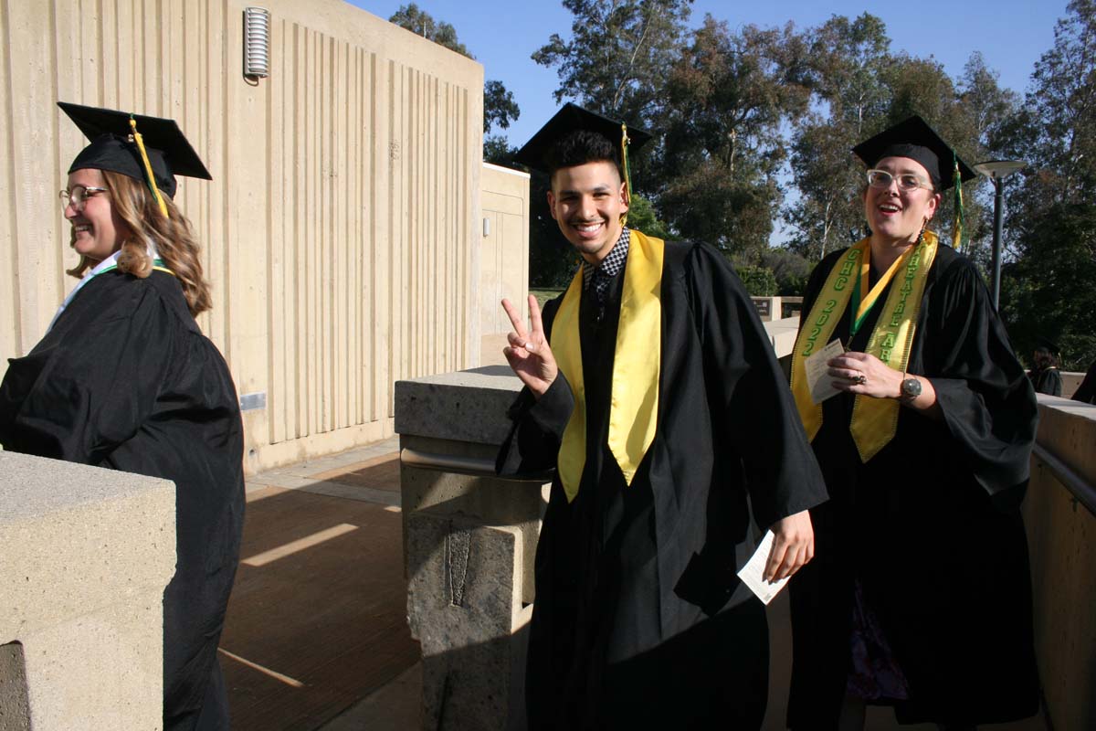 People enjoying Commencement