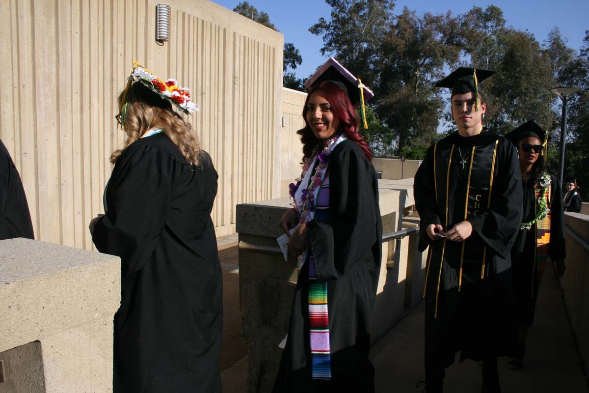 People enjoying Commencement