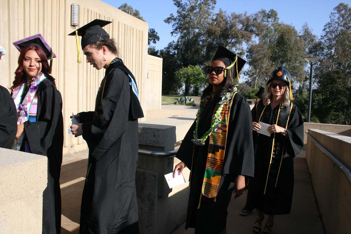 People enjoying Commencement