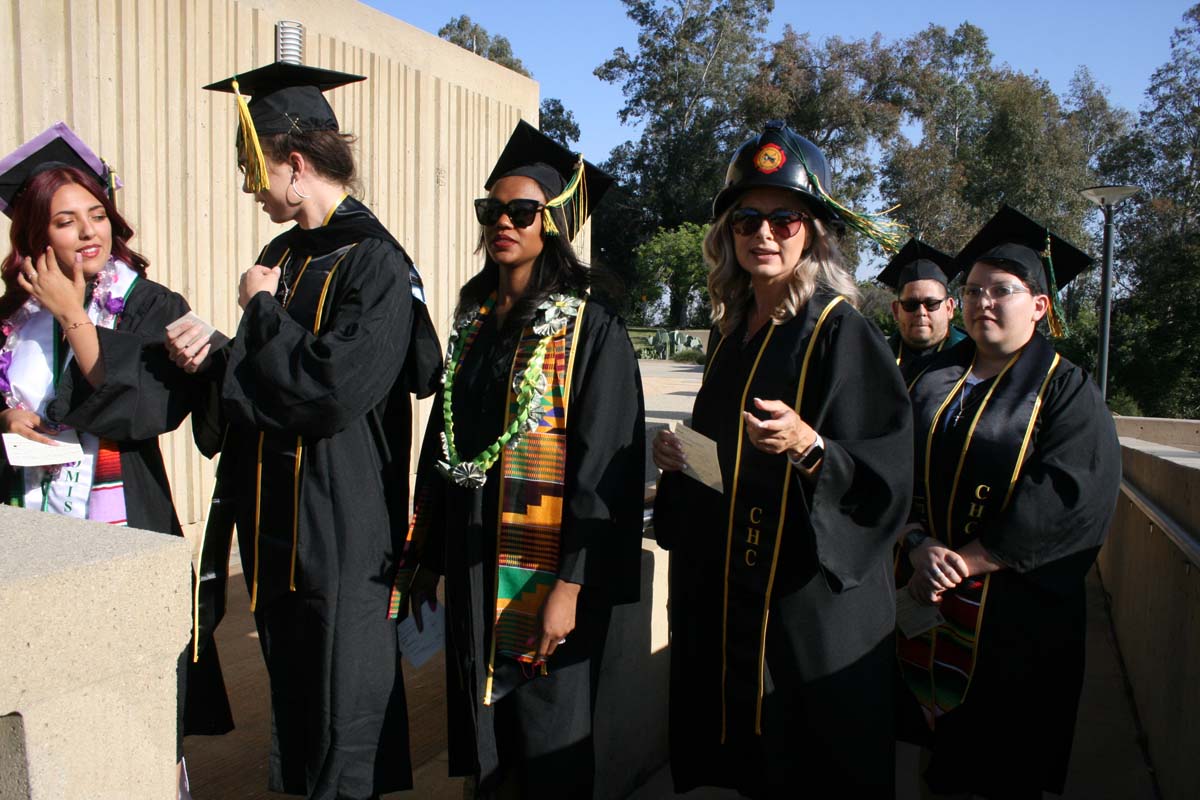 People enjoying Commencement