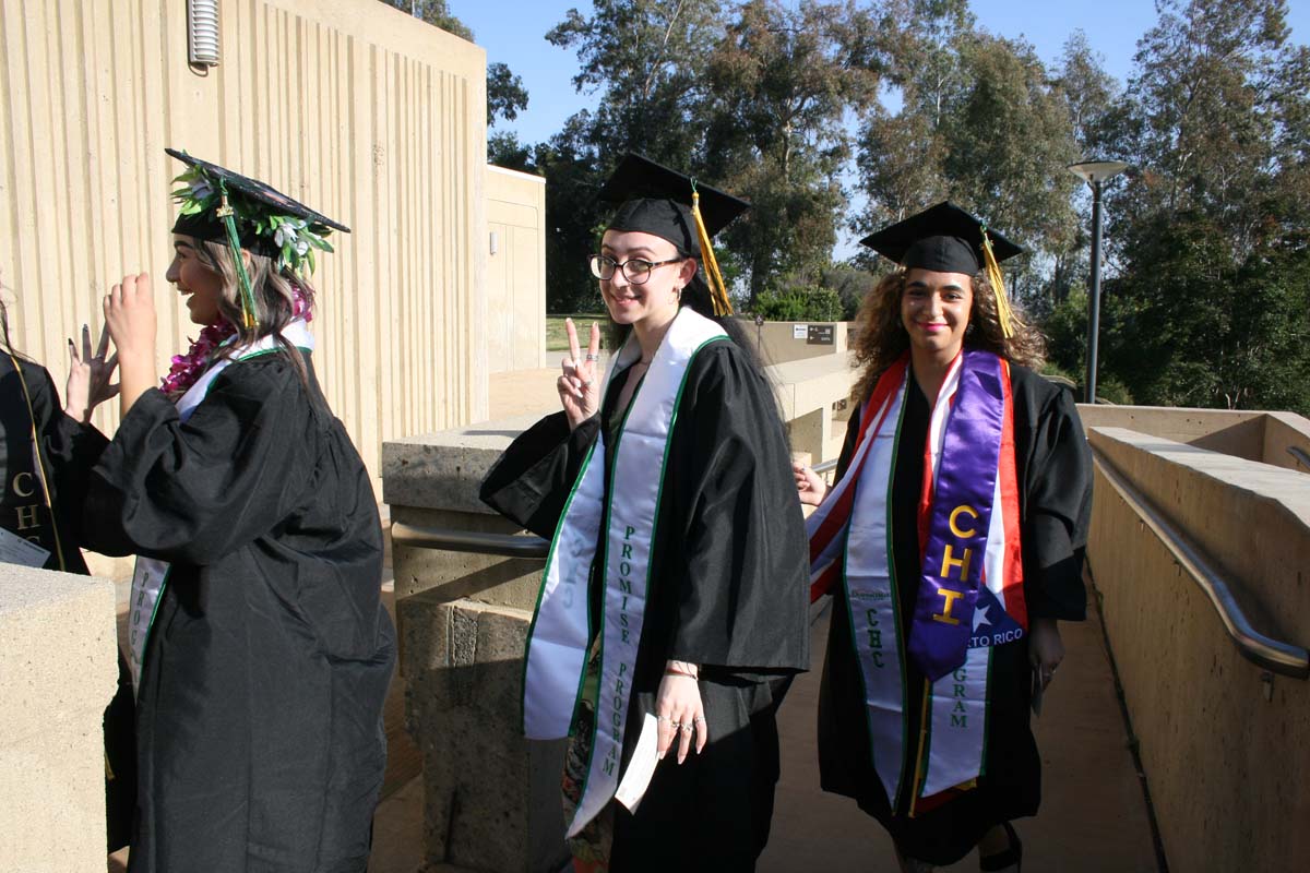 People enjoying Commencement