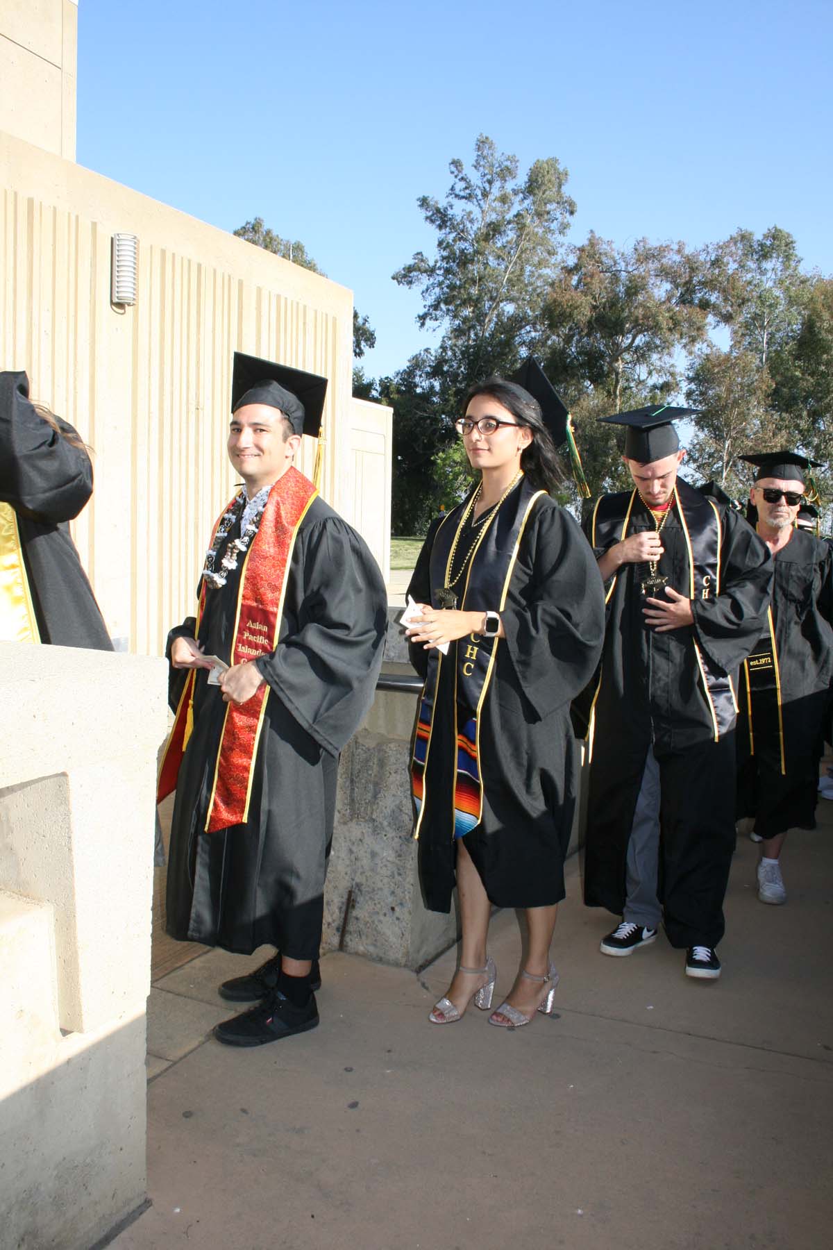 People enjoying Commencement