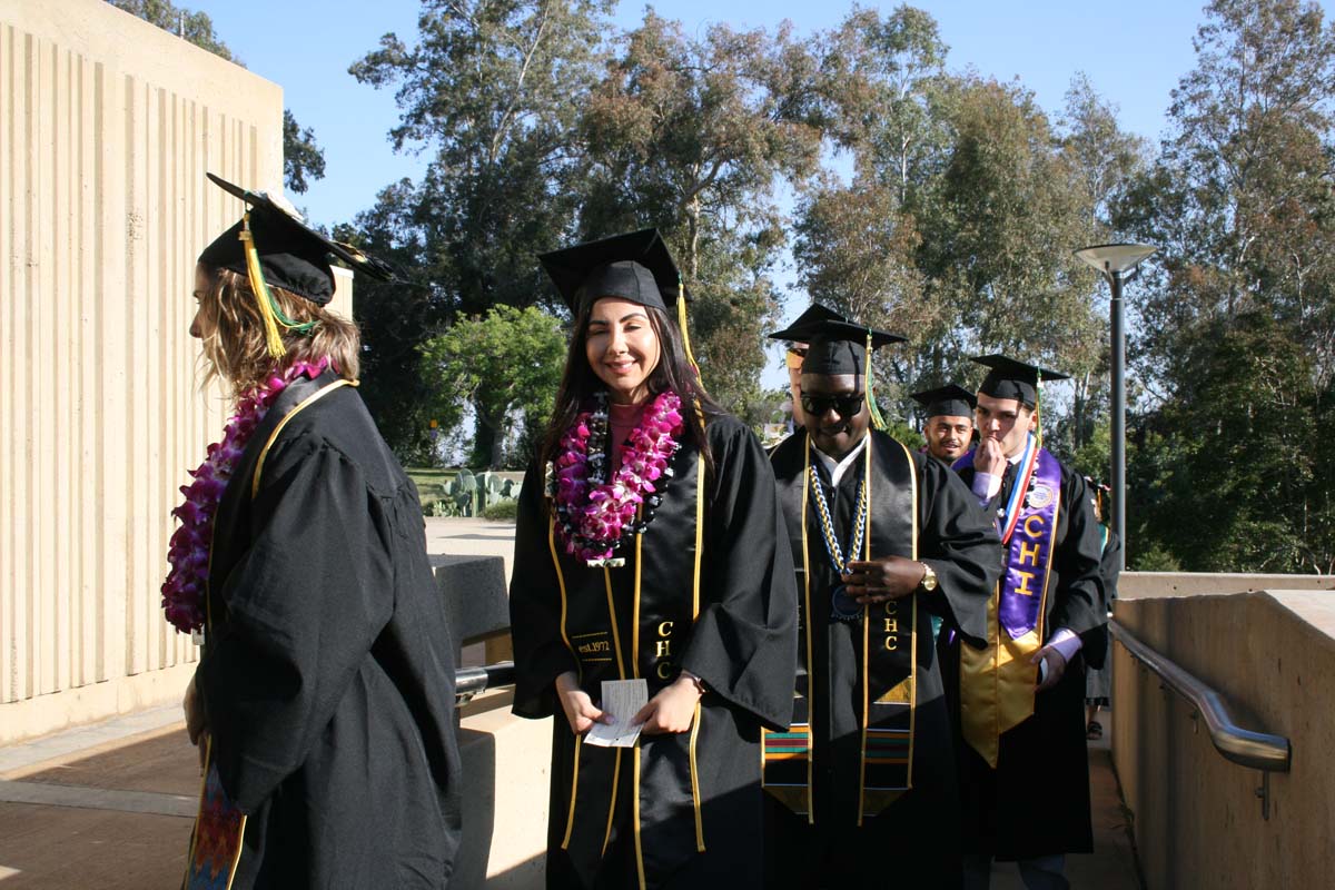 People enjoying Commencement