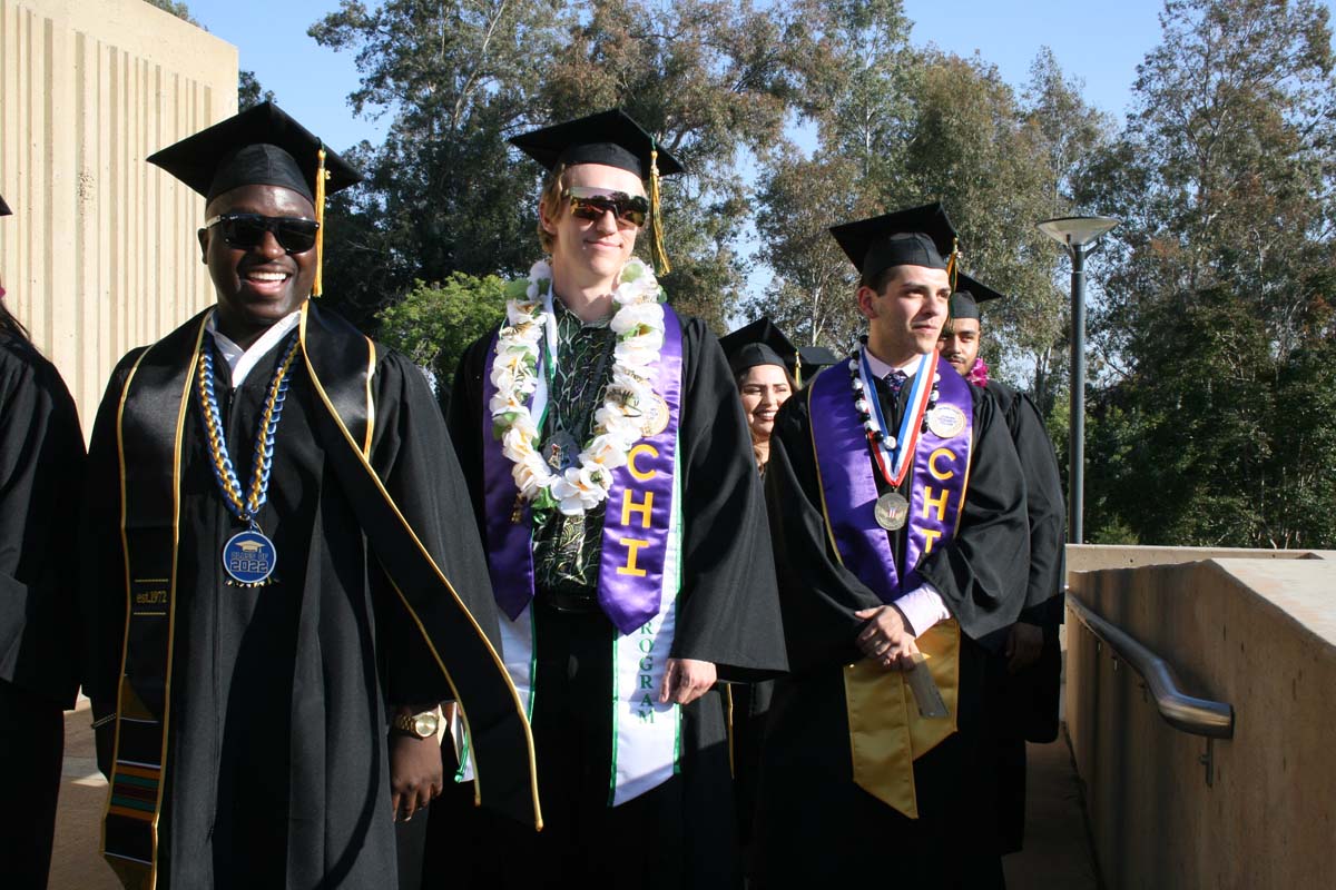 People enjoying Commencement