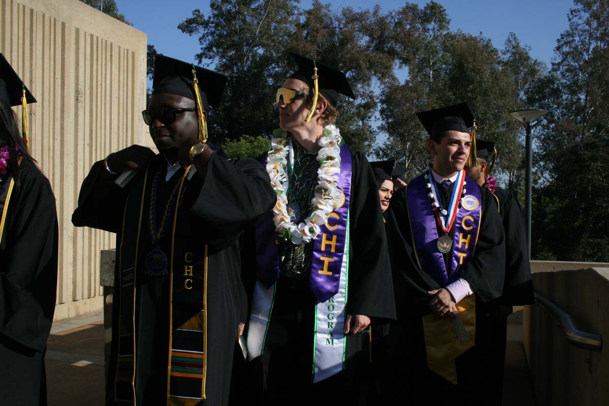 People enjoying Commencement