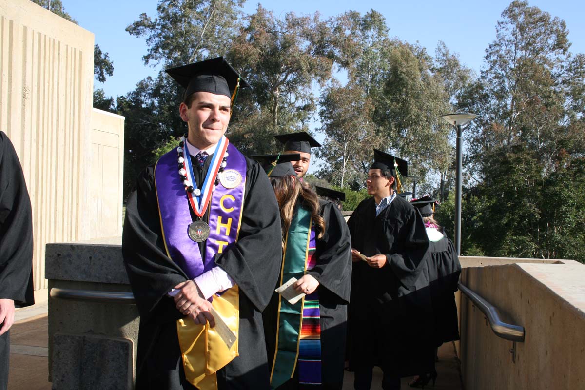 People enjoying Commencement