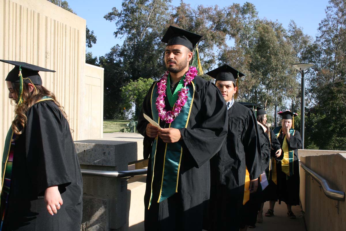 People enjoying Commencement