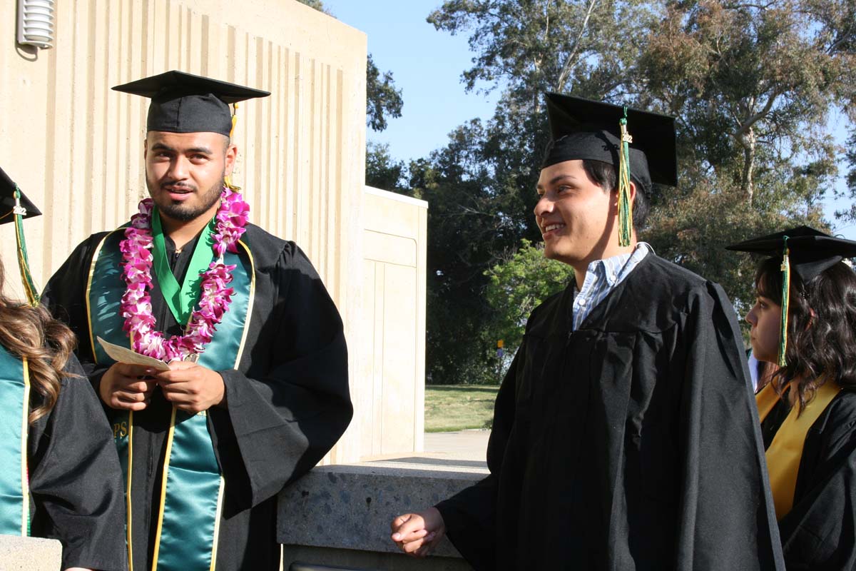 People enjoying Commencement