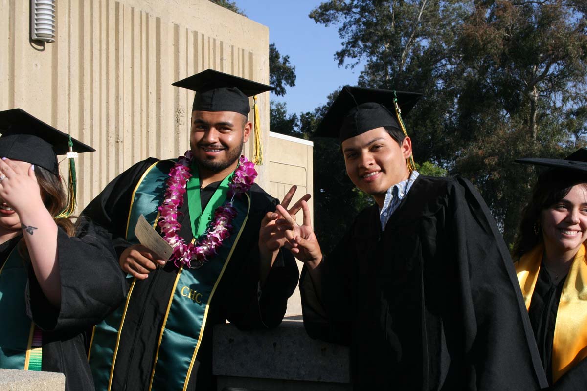 People enjoying Commencement