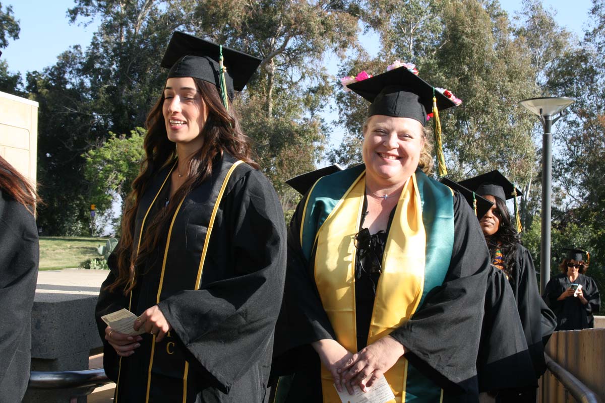 People enjoying Commencement