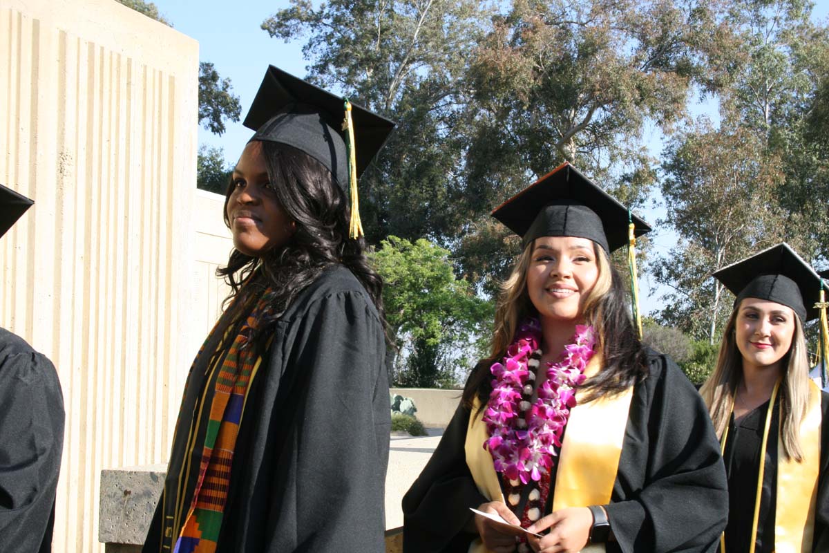 People enjoying Commencement