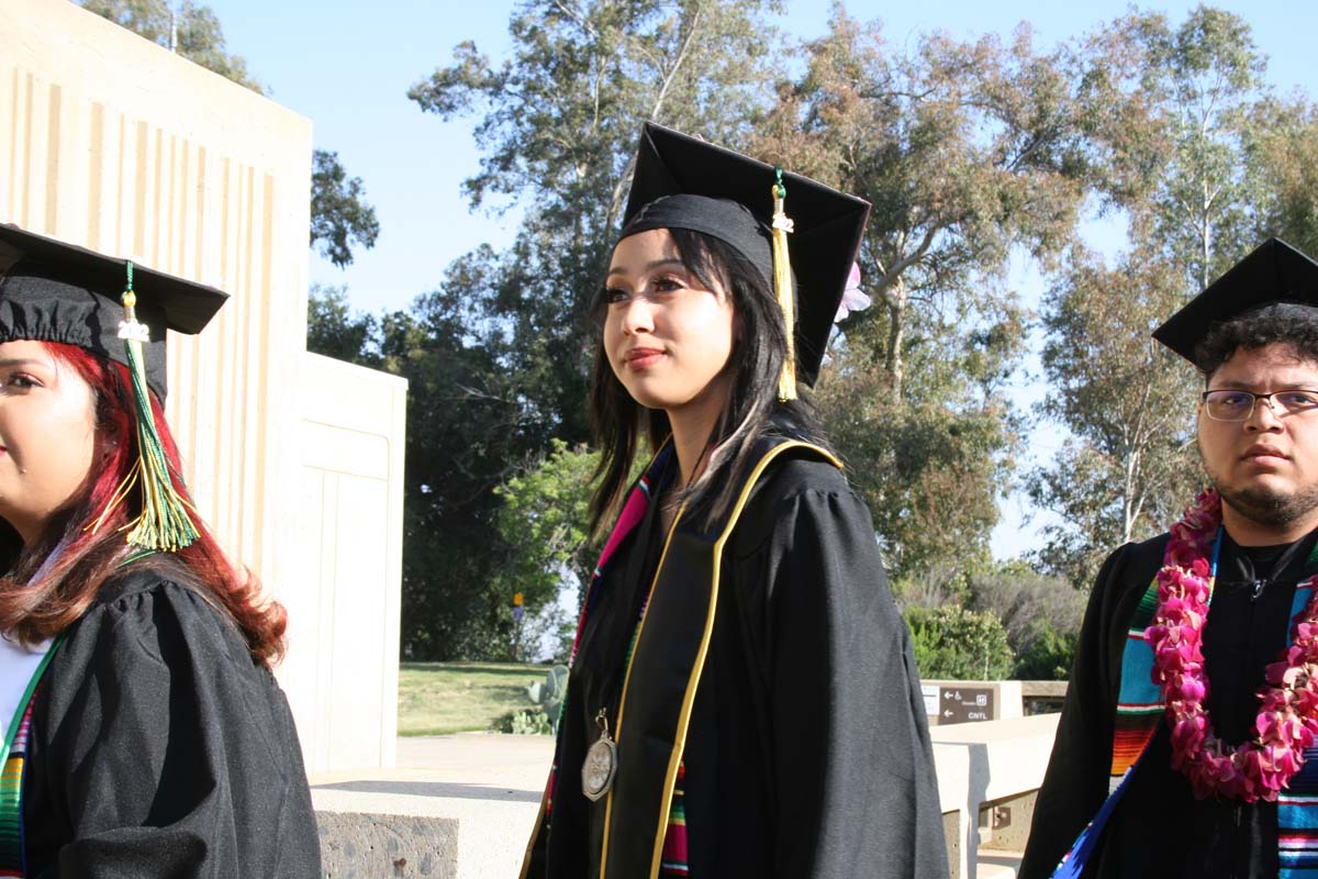 People enjoying Commencement