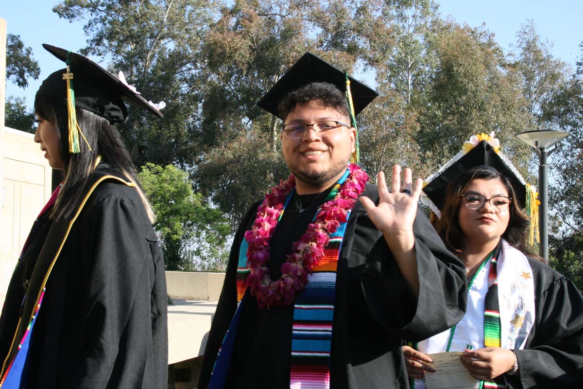 People enjoying Commencement