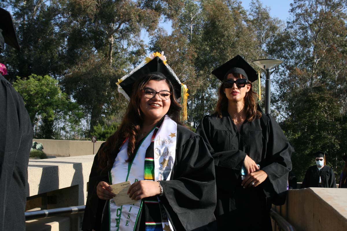 People enjoying Commencement