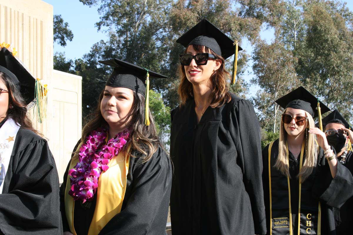 People enjoying Commencement