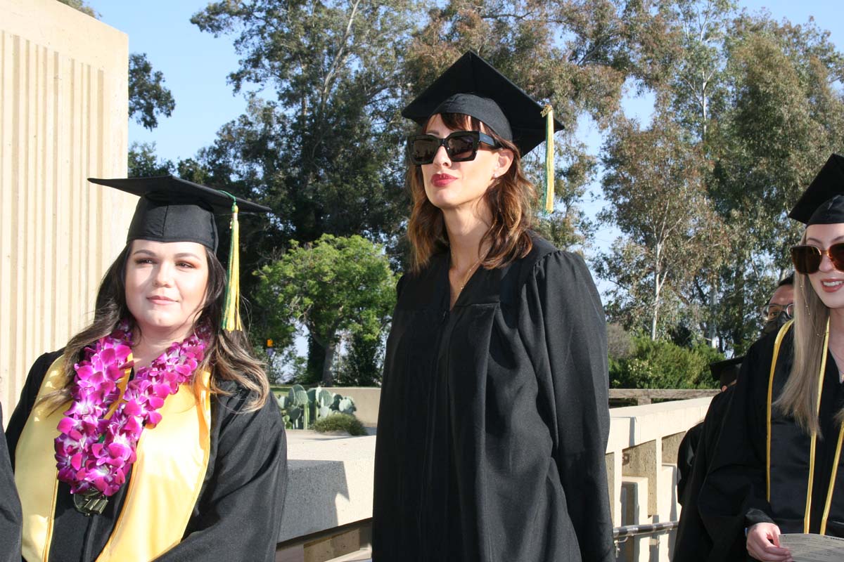 People enjoying Commencement