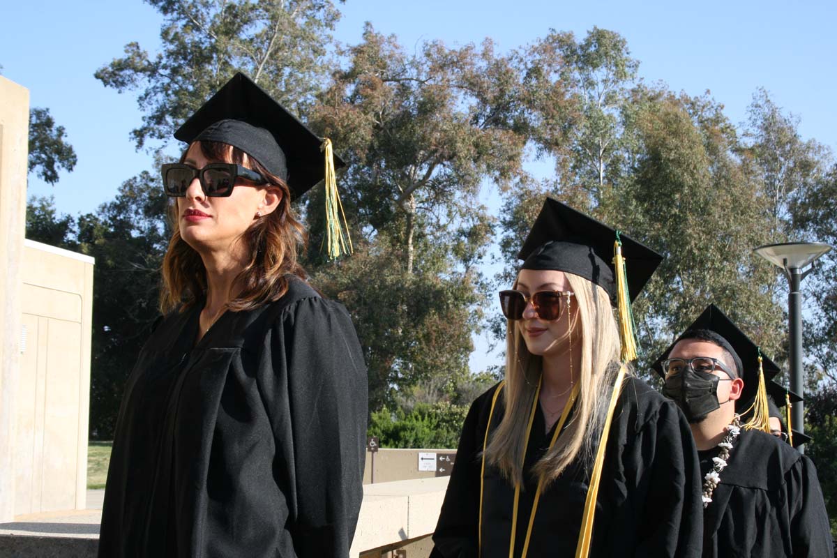 People enjoying Commencement