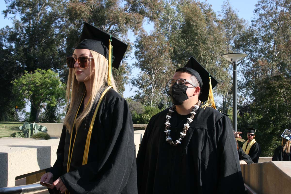 People enjoying Commencement