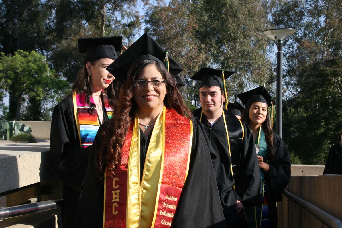 People enjoying Commencement