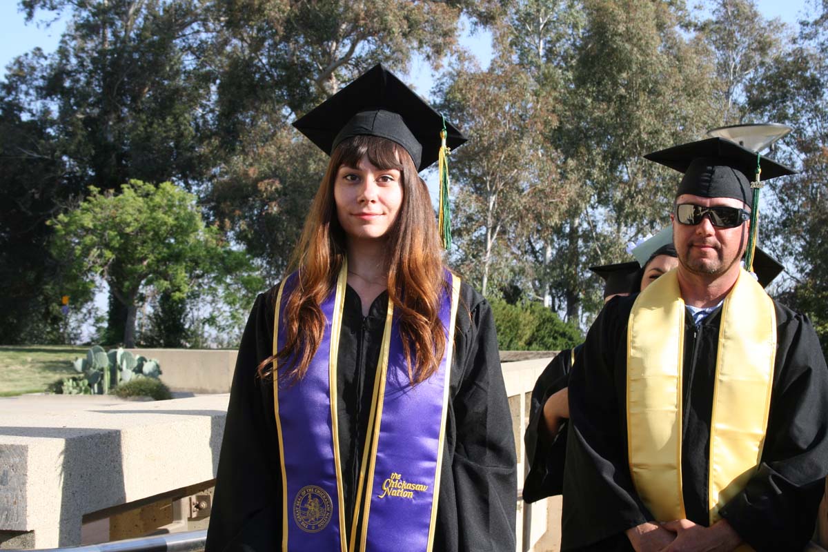 People enjoying Commencement