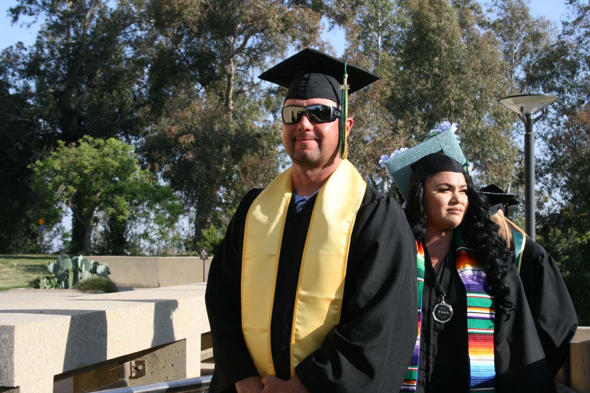 People enjoying Commencement