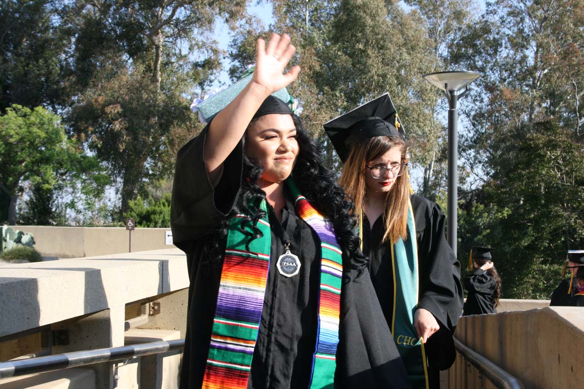 People enjoying Commencement