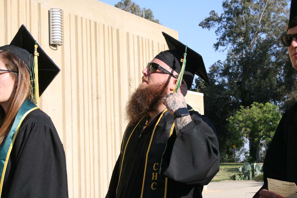 People enjoying Commencement