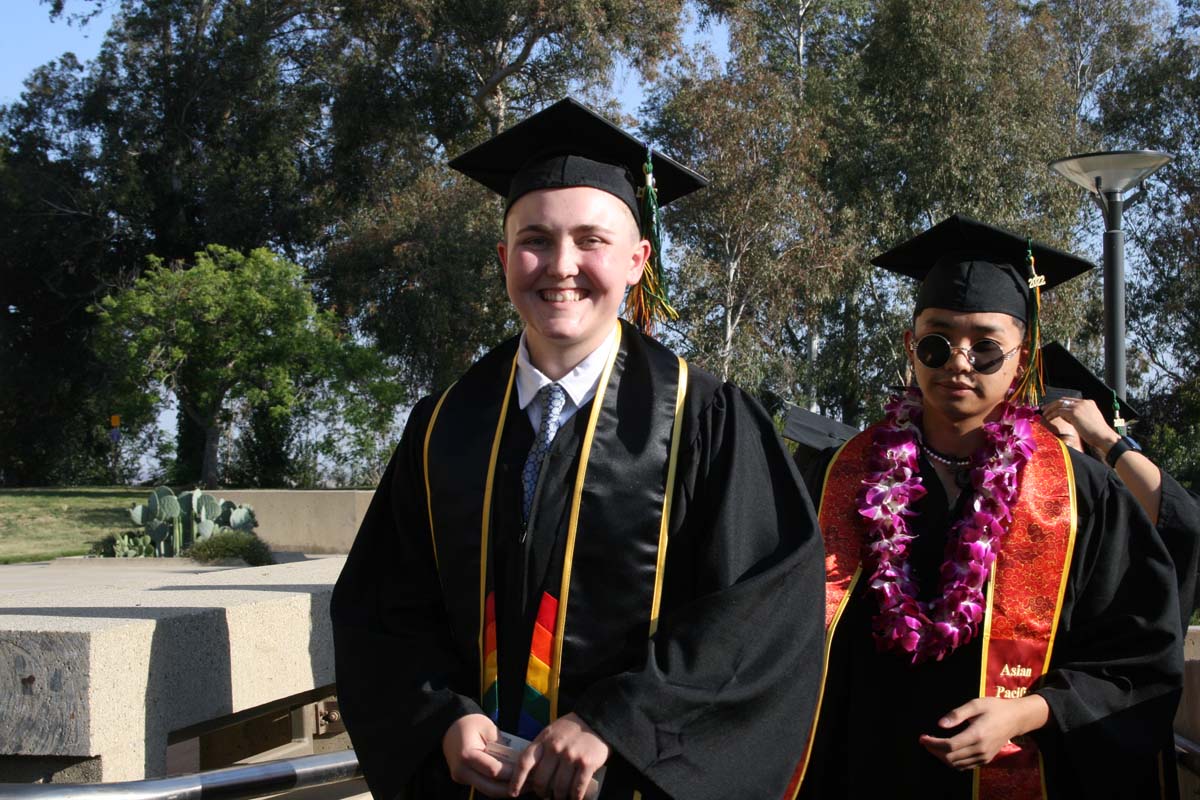 People enjoying Commencement