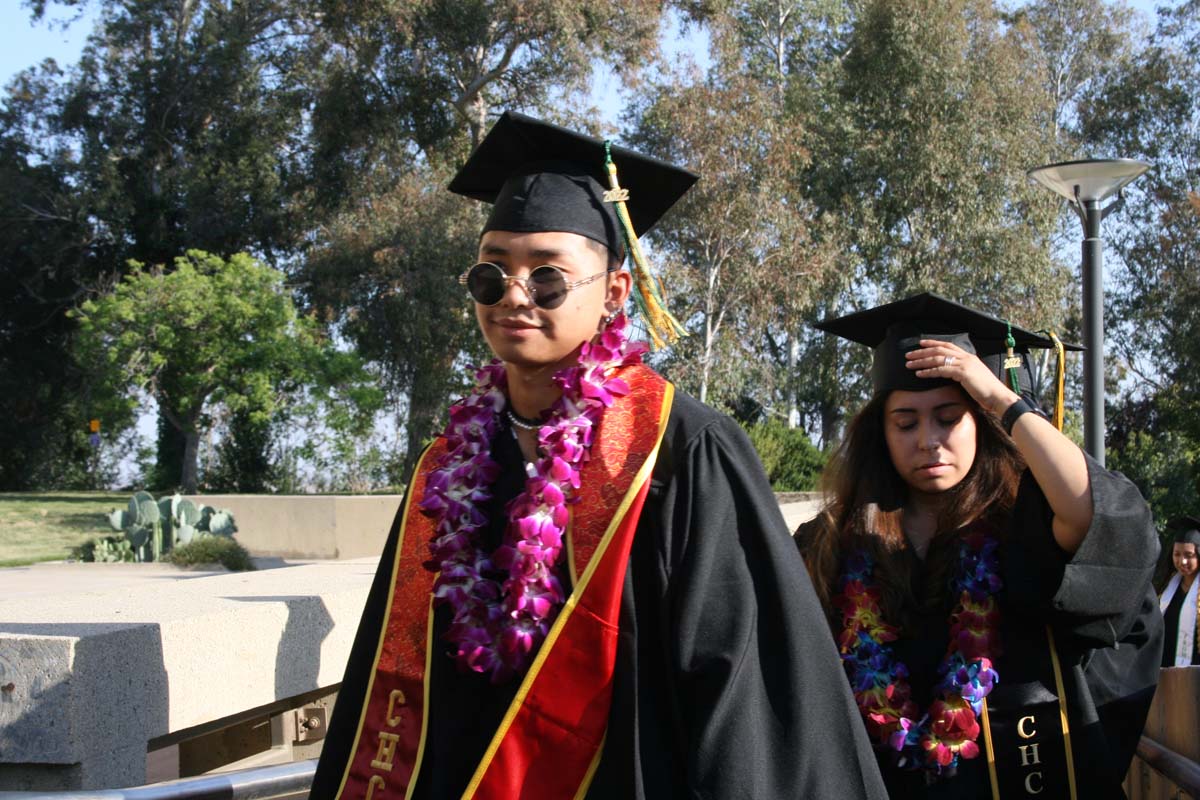 People enjoying Commencement