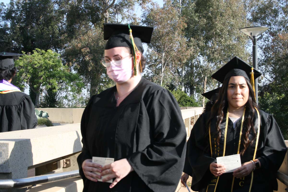 People enjoying Commencement