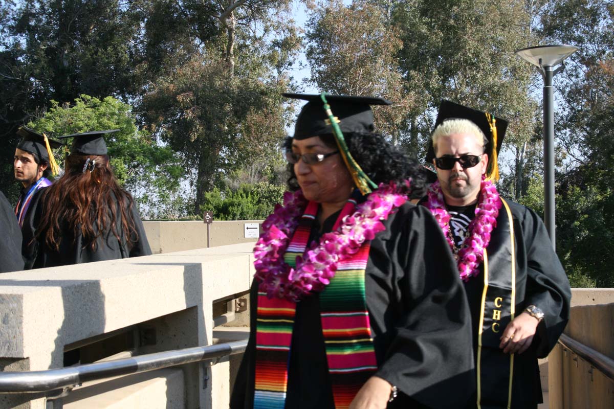 People enjoying Commencement