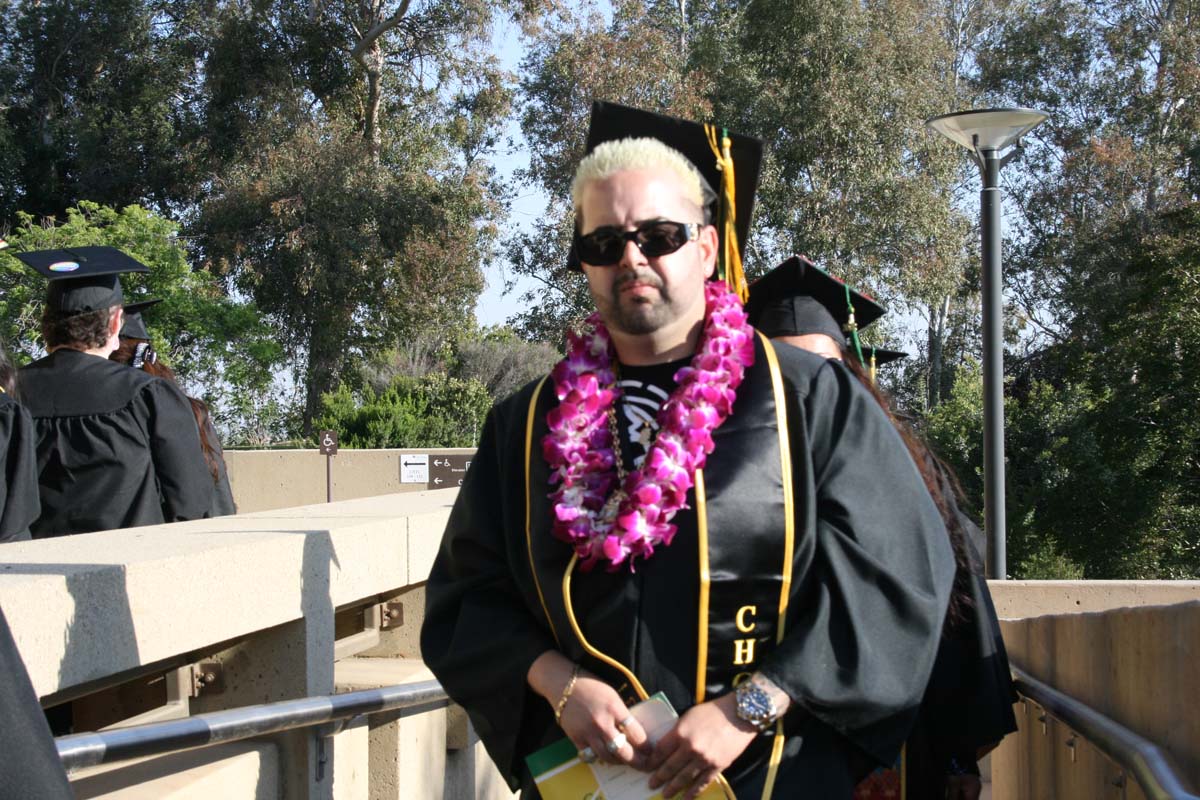 People enjoying Commencement