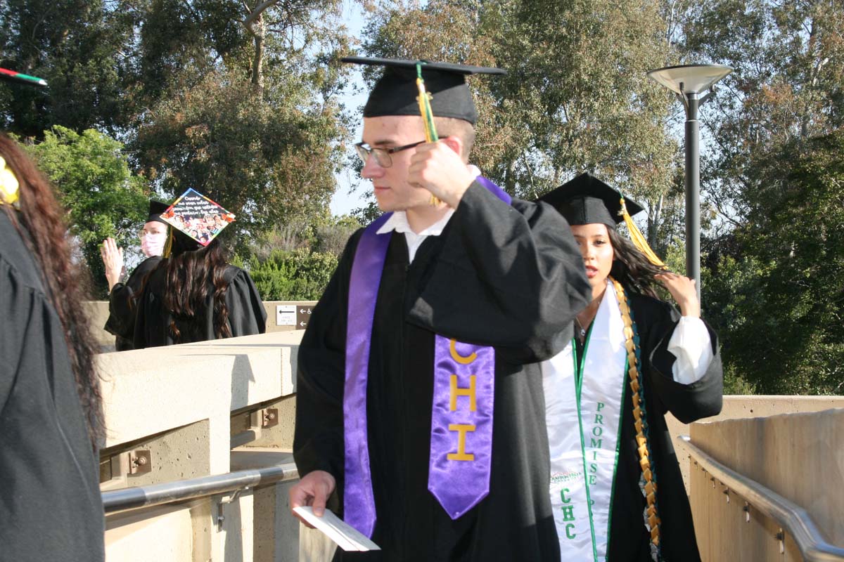 People enjoying Commencement