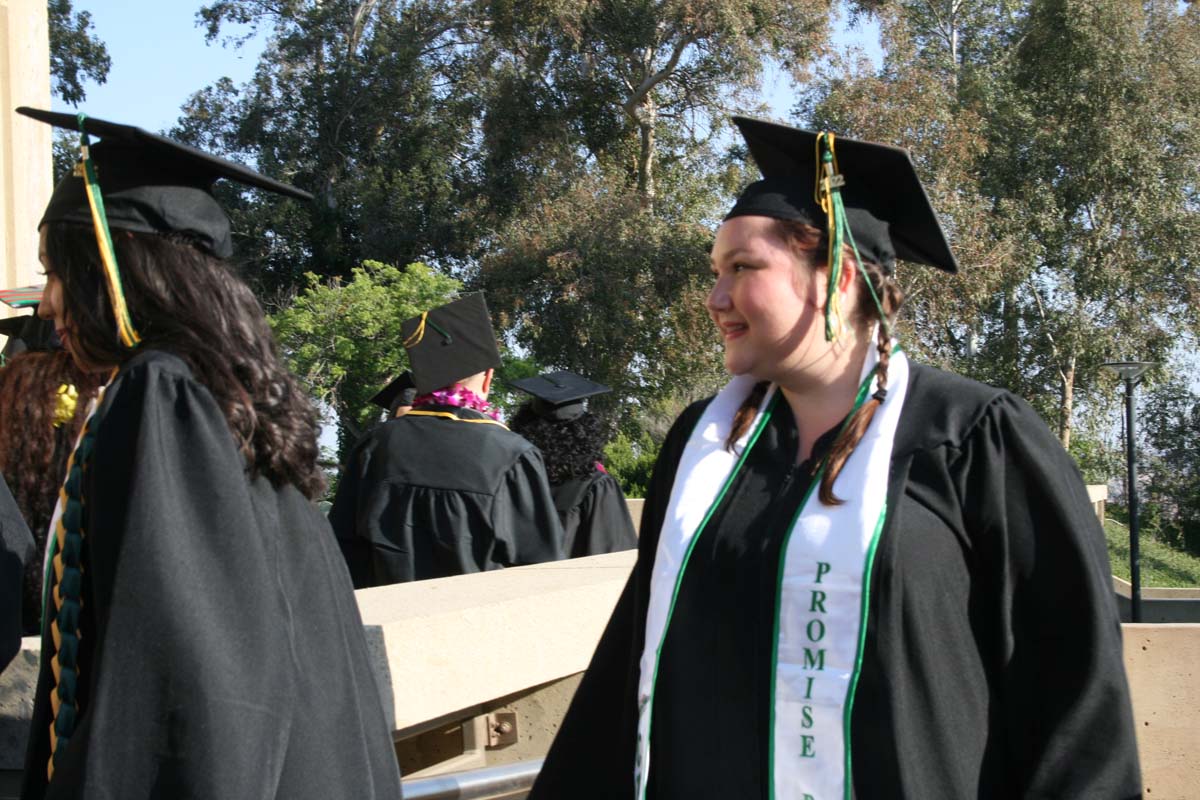 People enjoying Commencement