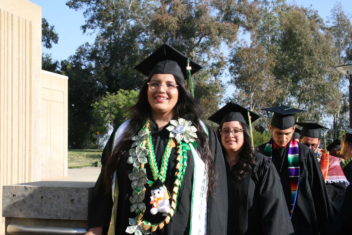 People enjoying Commencement